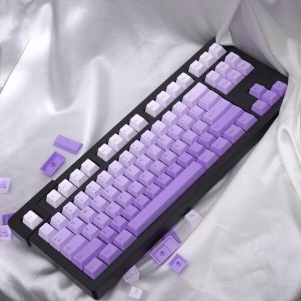 GMK + Purple White Series Cherry Custom Keycap Set