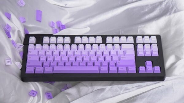GMK + Purple White Series Cherry Custom Keycap Set