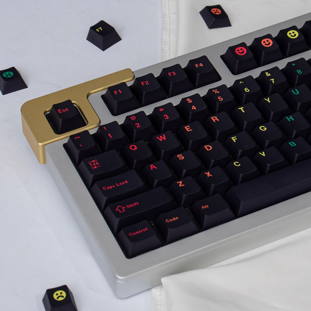 GMK Midnight Rainbow Keycaps Large Set Cherry Profile PBT Dye Sublimation Mechanical Keyboard Keycap For MX Switch 61/64/68/75/
