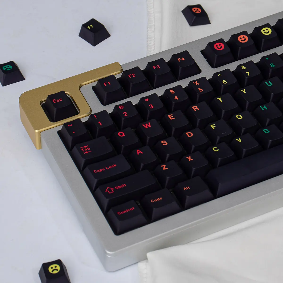 GMK Midnight Rainbow Keycaps Large Set Cherry Profile PBT Dye Sublimation Mechanical Keyboard Keycap For MX Switch 61/64/68/75/