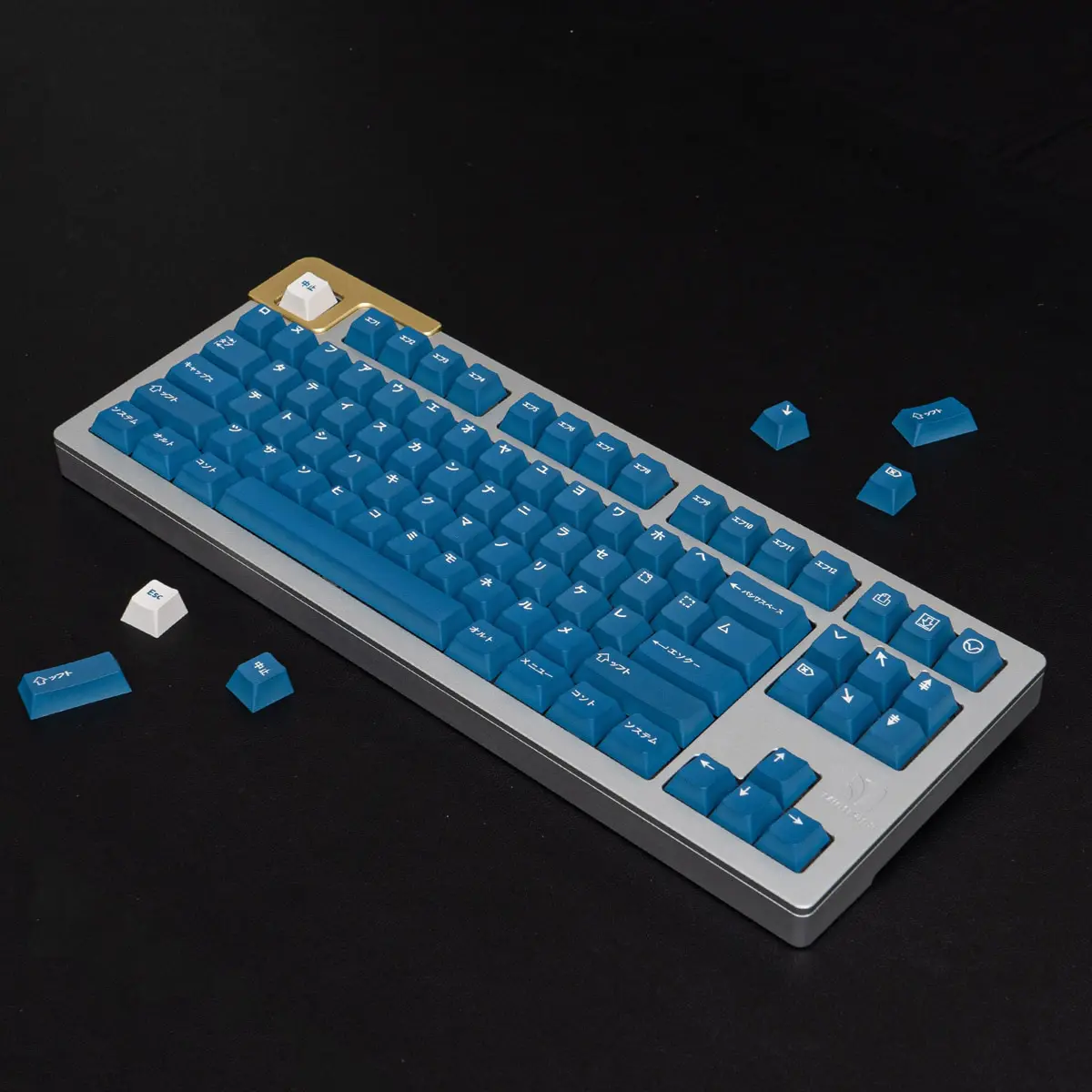 Gmk Wob Katakana Blue Large Set Pbt Keycap Cherry Profile Dye-Sub Japanese Custom Personality Keycaps For Mechanical Keyboard