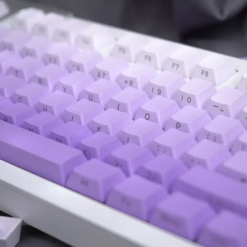 GMK 125-key Purple gradient Side engraved PBT DYE-sublimation cherry Profile for mechanical keyboard keycap