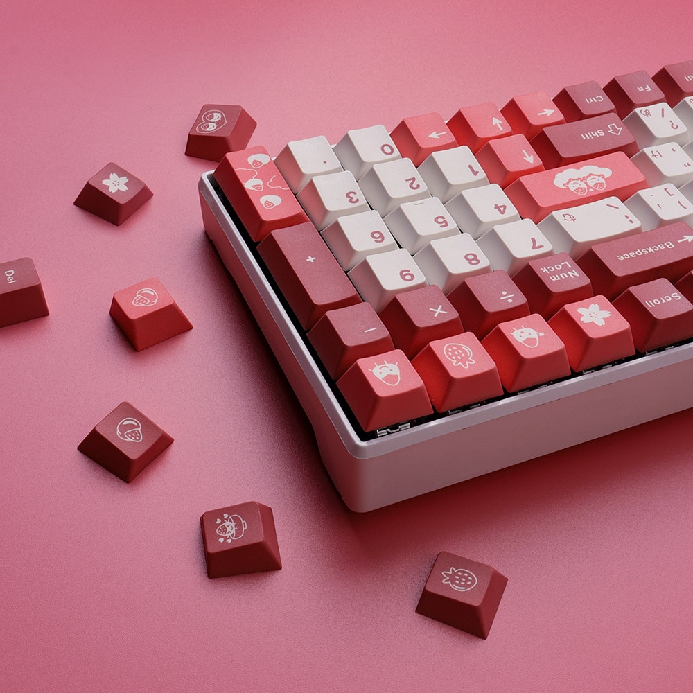 GMK+ Pink Cherry Custom Keycaps Set