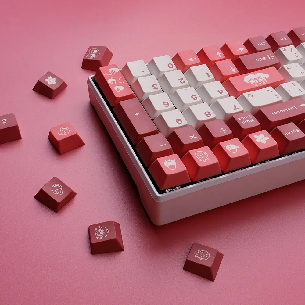 GMK+ Pink Cherry Custom Keycaps Set