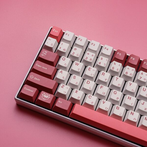 GMK+ Pink Strawberry Series Cherry Custom Keycaps Set - Image 7