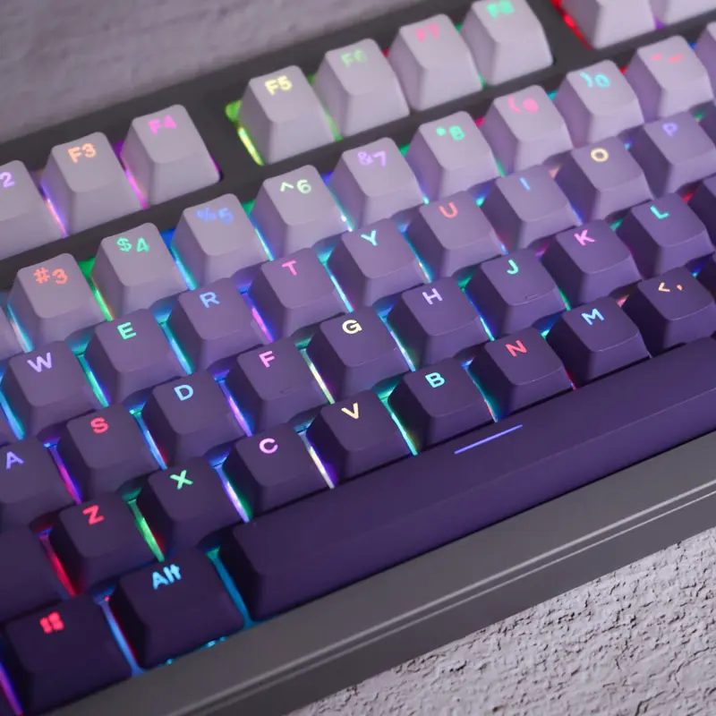GMK+ Purple Gradient OEM Custom Keycaps Set