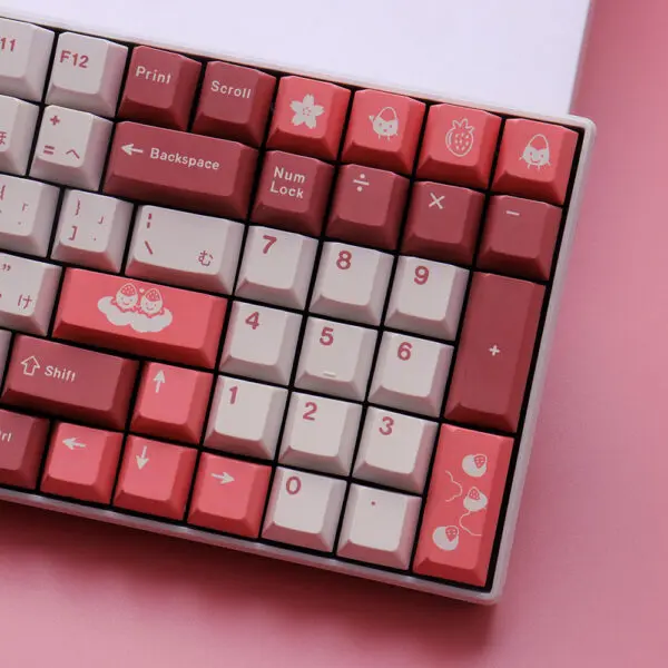 GMK+ Pink Cherry Custom Keycaps Set