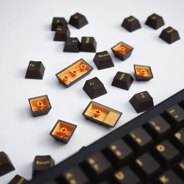 GMK+ Black Gold Cherry Custom Keycaps Set