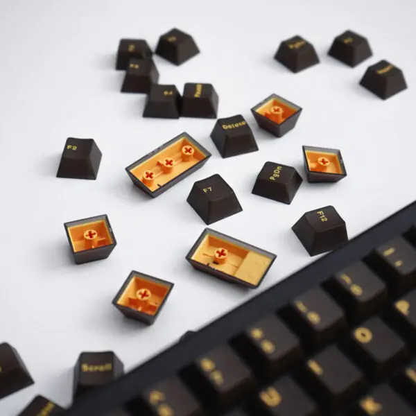 GMK+ Black Gold Cherry Custom Keycaps Set