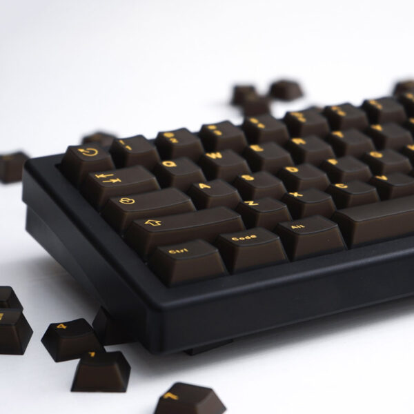 GMK+ Black Gold Cherry Custom Keycaps Set