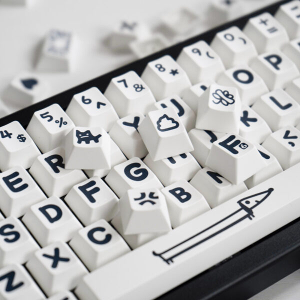 GMK+ Black Whitle Custom Keycaps Set