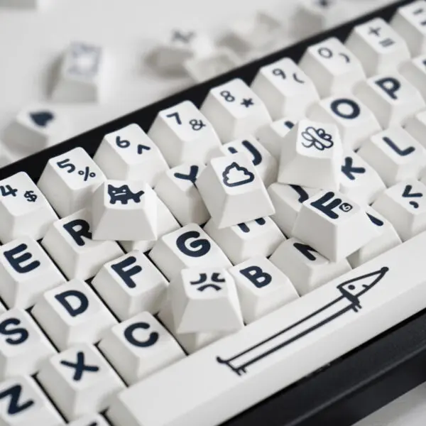 GMK+ Black Whitle Custom Keycaps Set