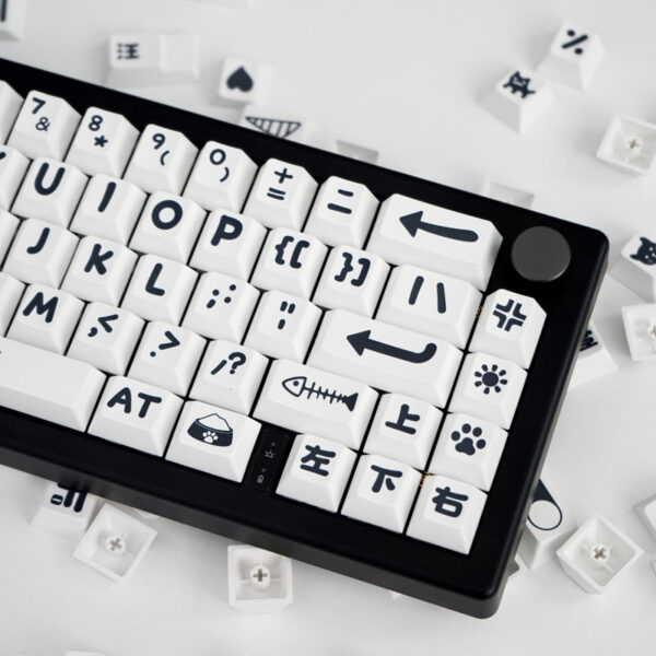 GMK+ Black Whitle Custom Keycaps Set
