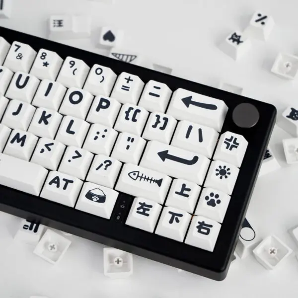 GMK+ Black Whitle Custom Keycaps Set