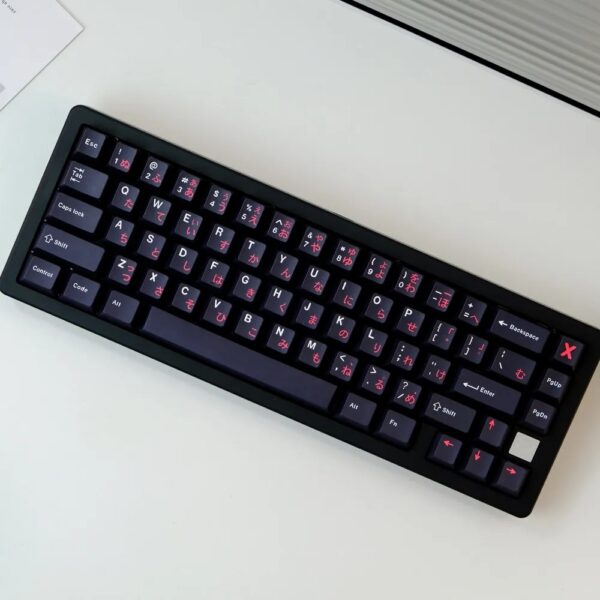 GMK+ Black Japanese Cherry Custom Keycaps Set