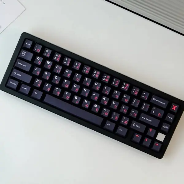GMK+ Black Japanese Cherry Custom Keycaps Set