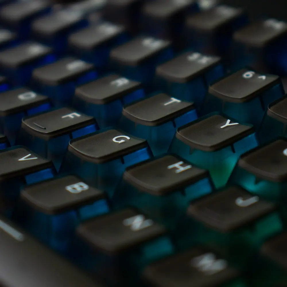 Glacier-Teclas de doble disparo para teclado mecánico, 131 teclas OEM, personalizadas, en inglés, 64/68/84/87/960