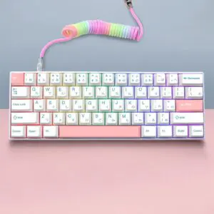 GMK+ Pink Snow Cherry Custom Keycap Set (Japanese)