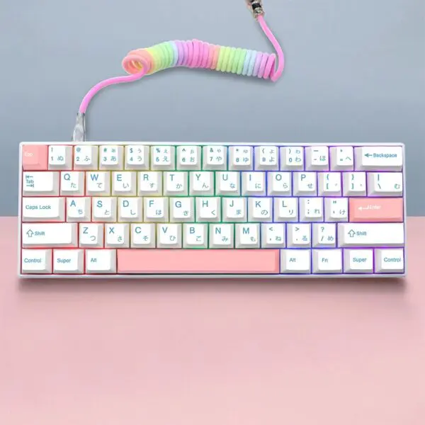 GMK+ Pink Snow Cherry Custom Keycap Set (Japanese)