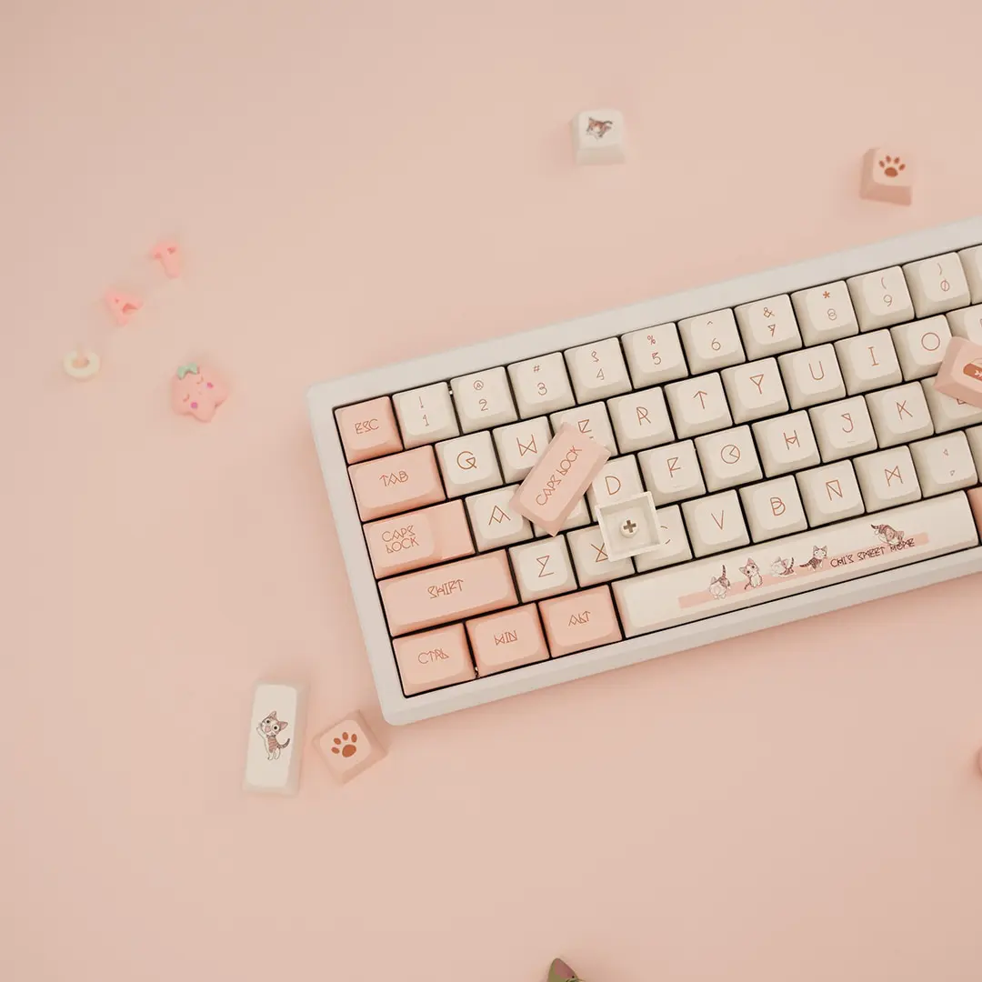 GMK+ Cute Kitty XDA Custom Keycap Set