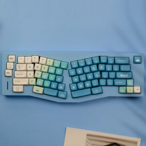 GMK+ Ergonomic Soft Blue SA Custom Keycap Set
