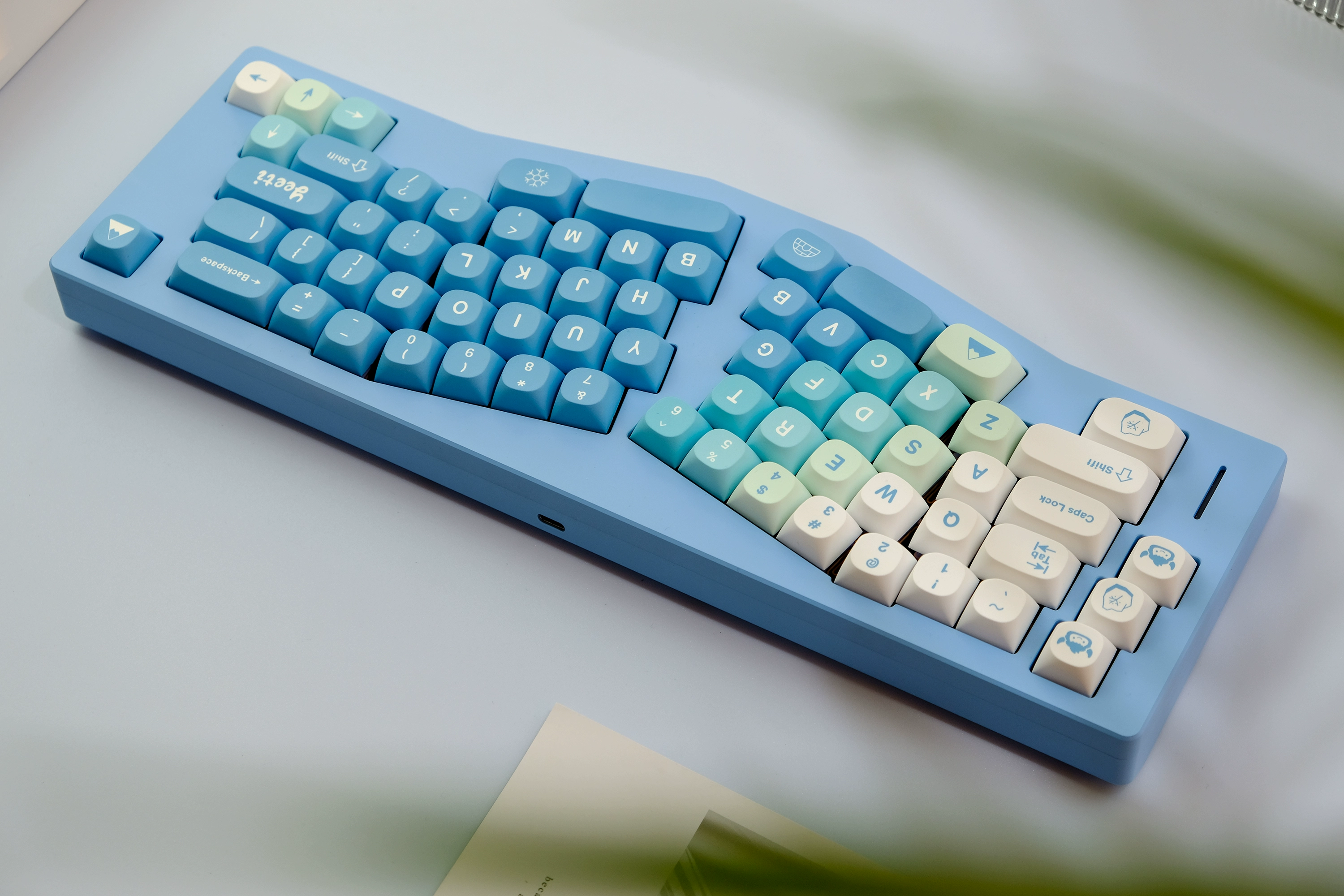 GMK Yeeti-Juego de teclas para teclado mecánico, tapas de tecla subcama con tinte PBT, perfil MA, para interruptor MX, 61, 64, 68, 84, 980, 1 Juego