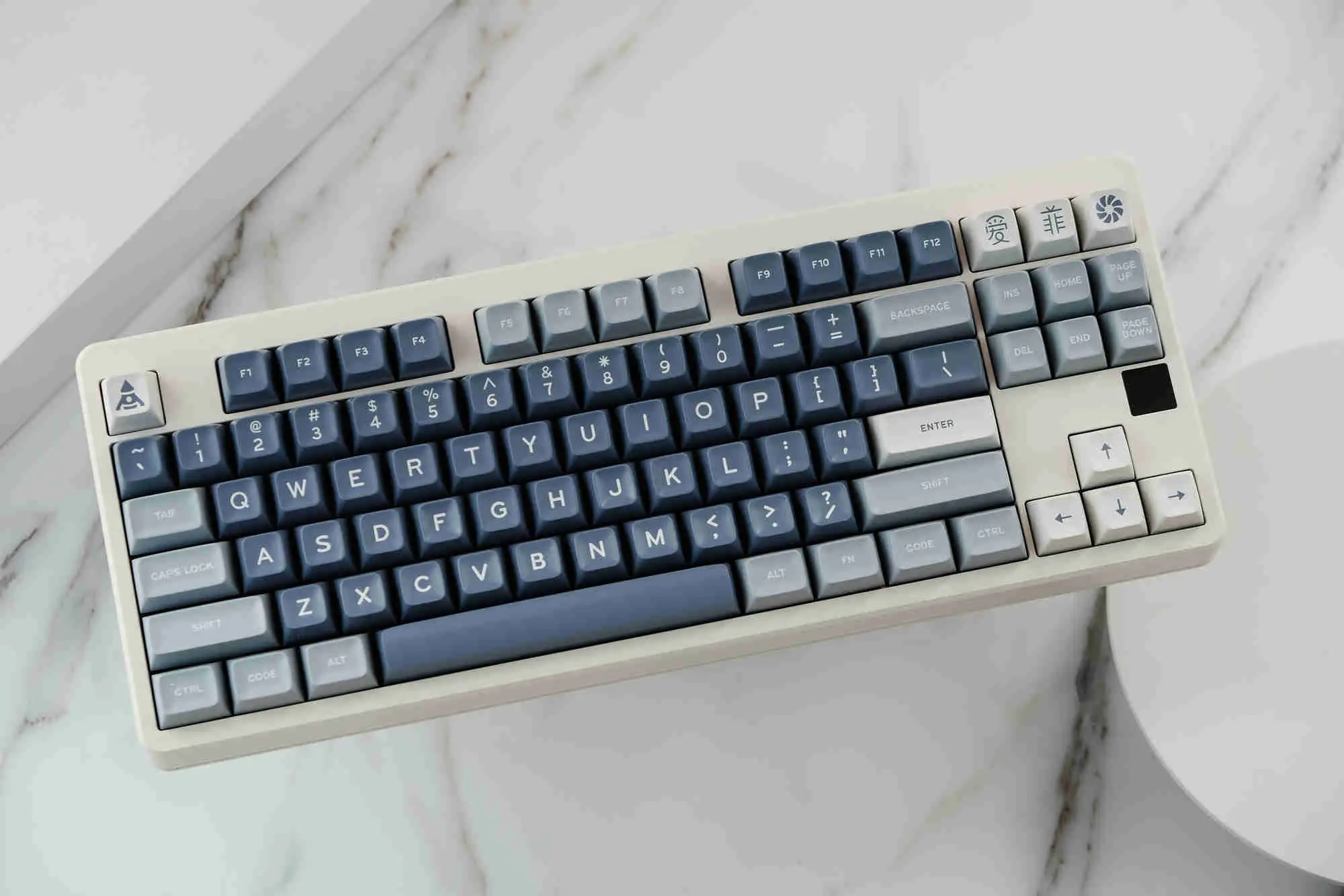 Aifei-Juego de 172 teclas de doble disparo ABS, tapas de tecla de perfil SA, tapa de tecla temática de pesca Yu con barra espaciadora ISO Enter 7U para HHKB