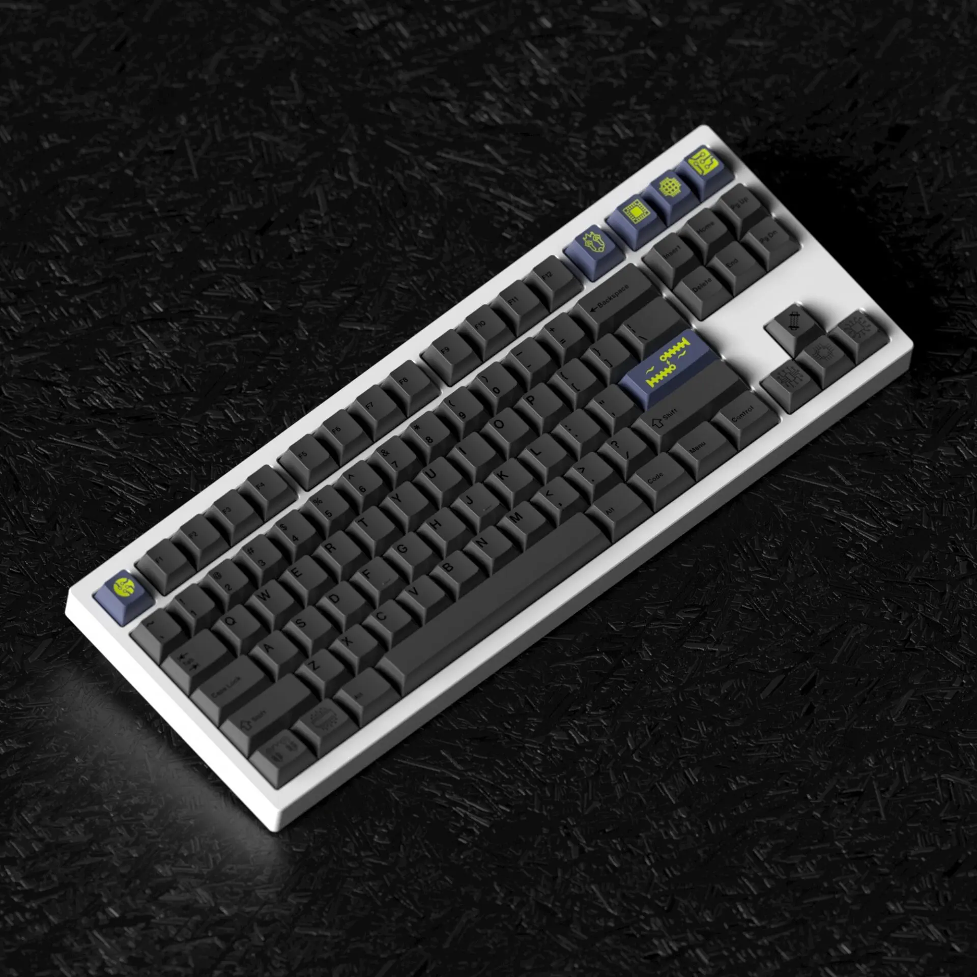 GMK+ Techno Grey Cherry Custom Keycap Set