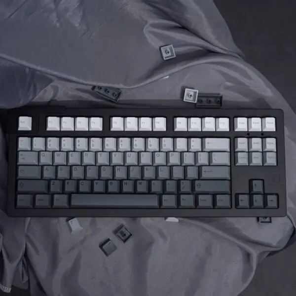 GMK+ Soft Grey Cherry Custom Keycap Set