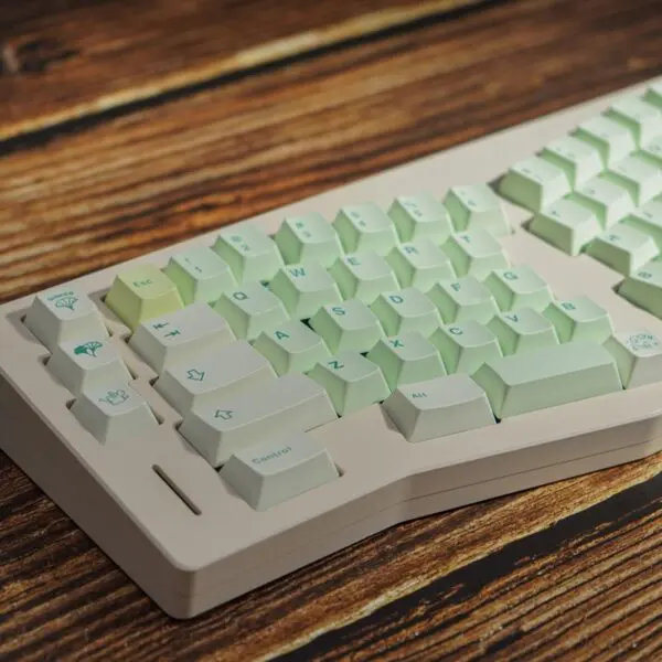 GMK+ Ergonomic Mint Cherry Custom Keycap Set - Image 3