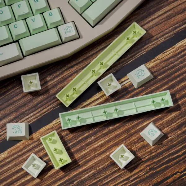 GMK+ Ergonomic Mint Cherry Custom Keycap Set - Image 4