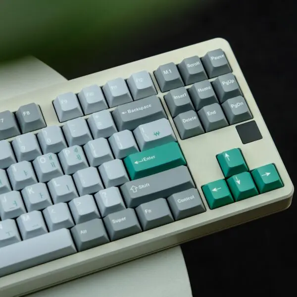 GMK+ Dusty Green Cherry Custom Keycap Set - Image 3