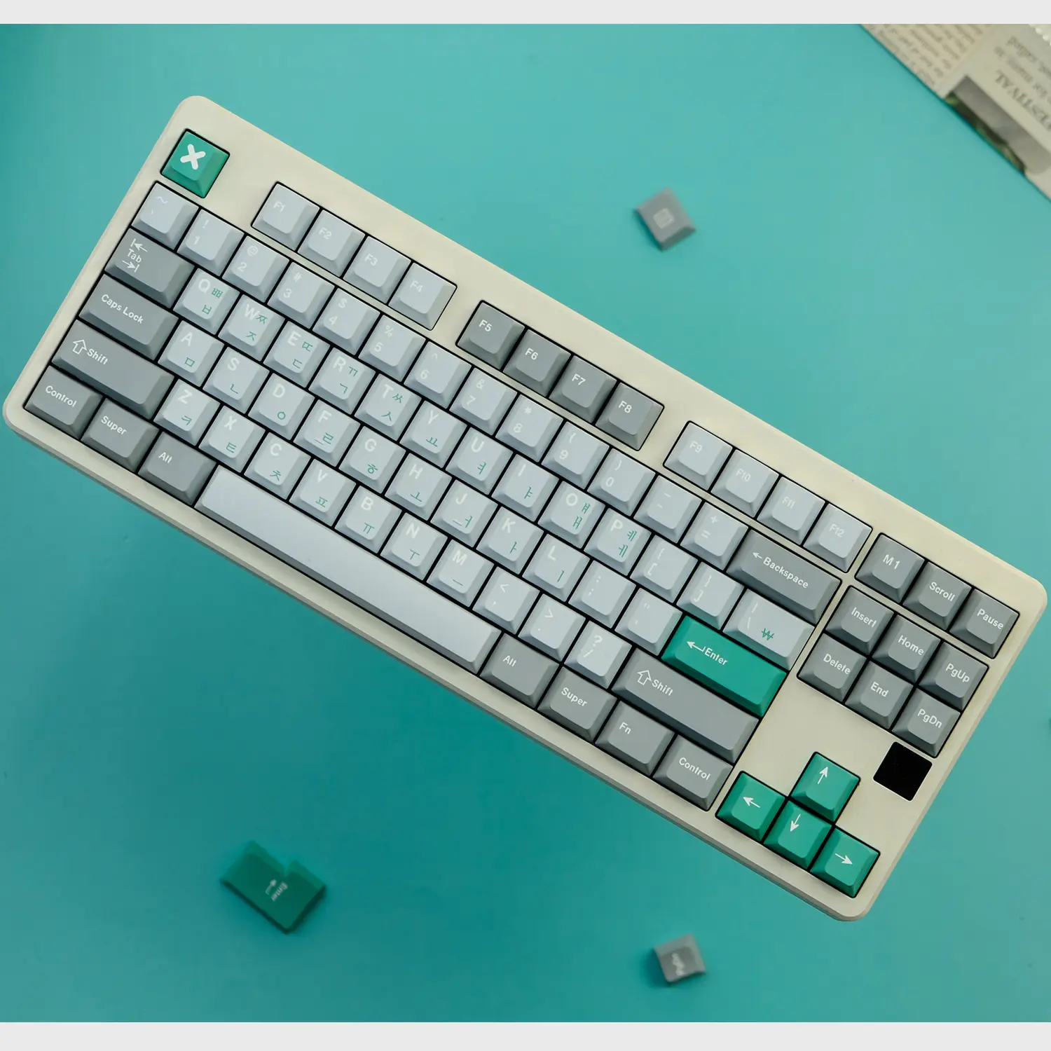 GMK-Teclado mecánico de sublimación para interruptor MX, teclas de perfil de cereza, inglés, coreano, PBT, 5 lados, Shif 1,75