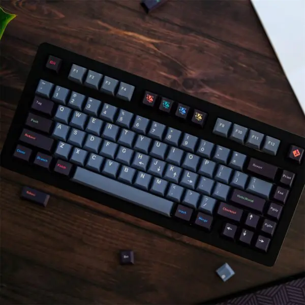 GMK+ Dusty Blue Cherry Custom Keycap Set - Image 4
