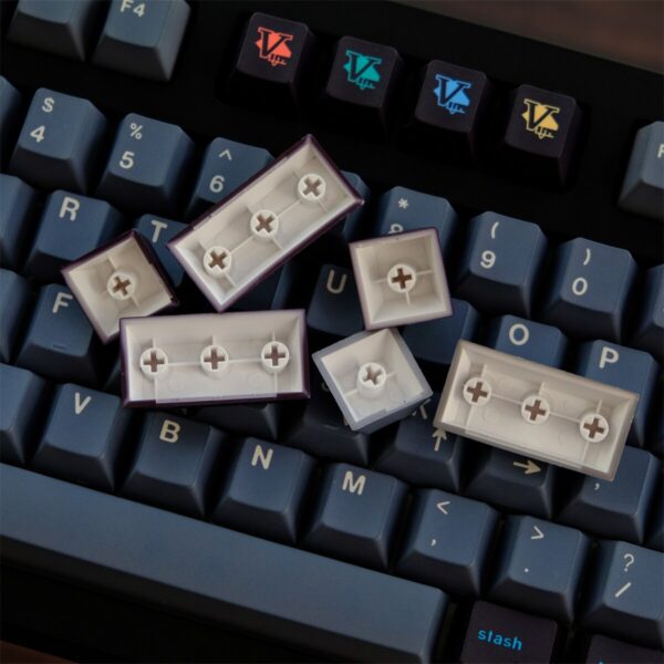 GMK+ Dusty Blue Cherry Custom Keycap Set - Image 3