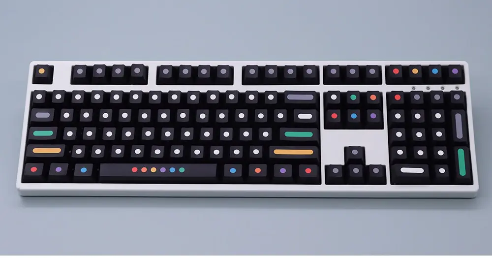 Teclas con puntos negros, teclas japonesas PBT cherry profile para teclado mecánico GMK ikbc lk67 mk870 tm680 68/84/104