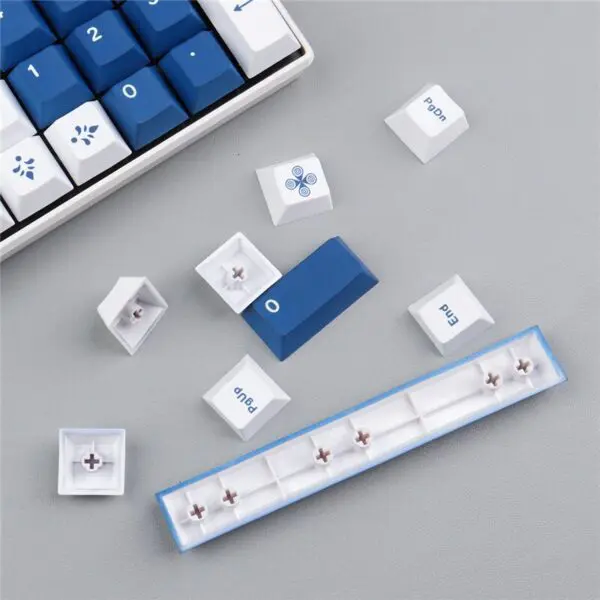 GMK+ White and Blue Cherry Custom Keycap Set - Image 6