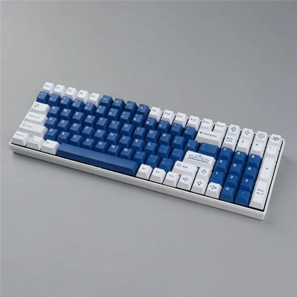 GMK+ White and Blue Cherry Custom Keycap Set - Image 2