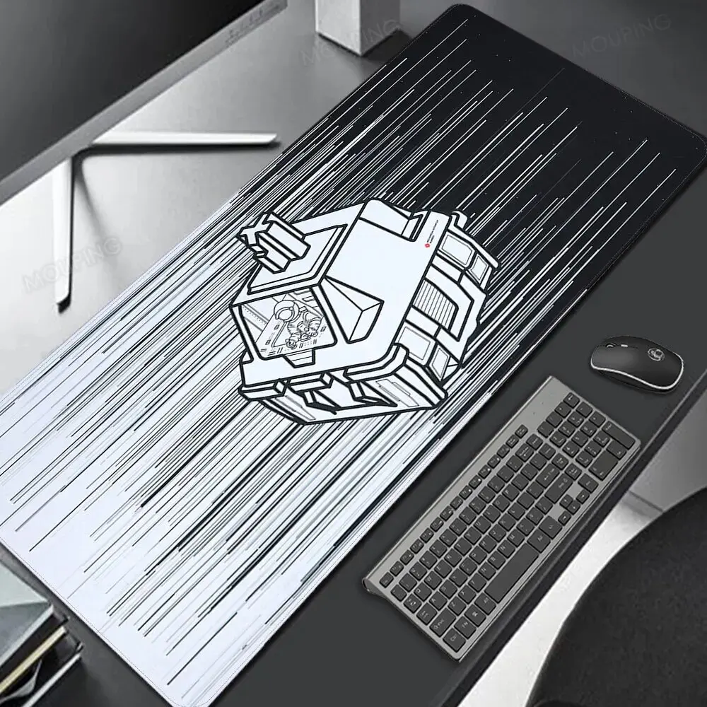 Switch Pad-alfombrilla de ratón Kawaii Japan para Gaming, alfombrilla de ratón para escritorio, alfombra para mesas de oficina, color blanco y negro, Xxl, 900x400 Mm