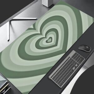 GMK+ Cute Hearths Light Green Version Custom Desk Mat
