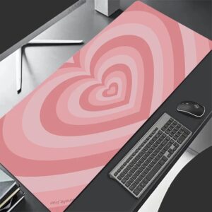 GMK+ Cute Hearths Pink Version Custom Desk Mat