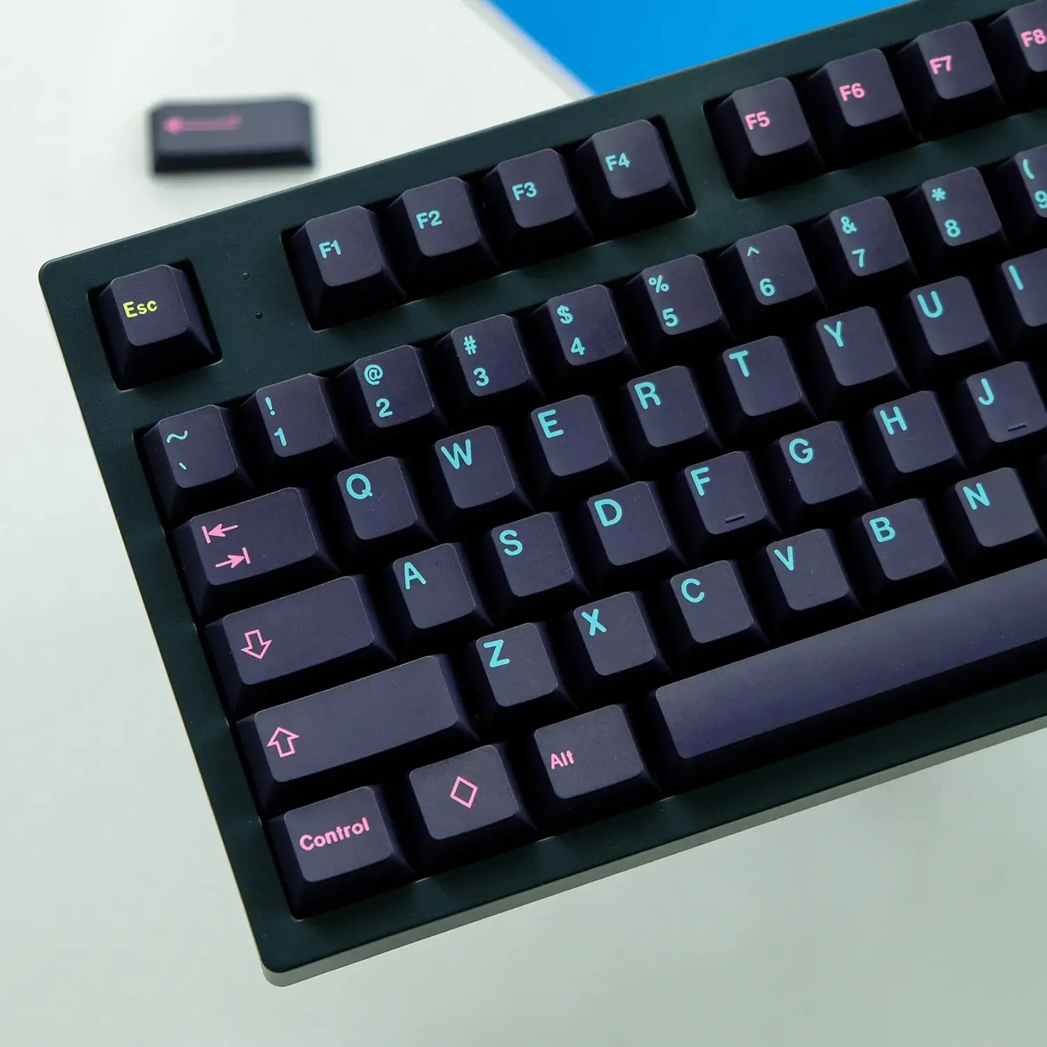 Teclas GMK Miami Nights, teclas de perfil de cereza PBT, 5 lados, sublimación, Teclado mecánico, para interruptor MX, 1.75U, Shif, 143