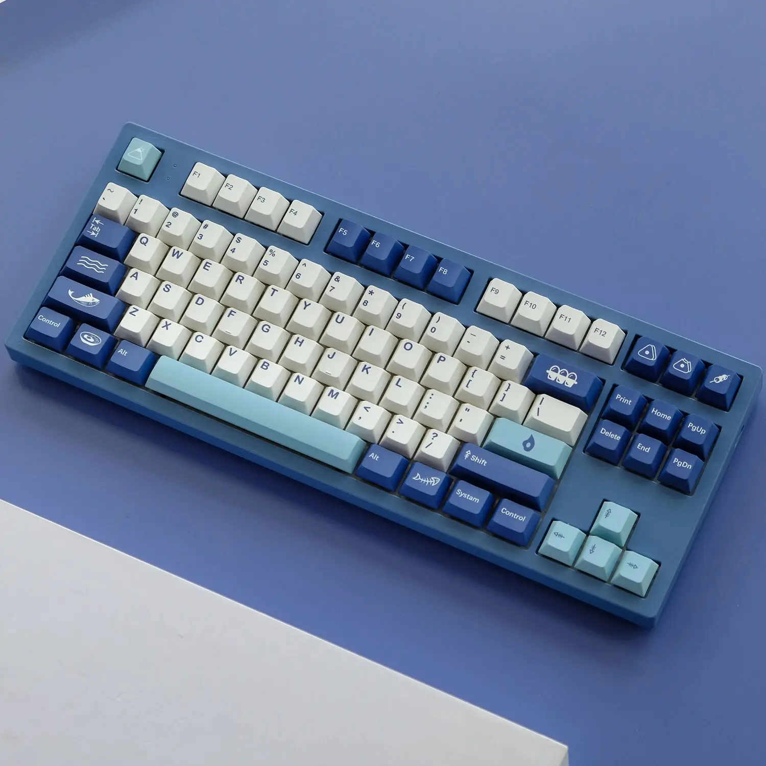1 Juego de 129 teclas PBT, teclas de perfil de cereza GMK, teclas de sublimación de tinte PBT para teclado mecánico MX Switch