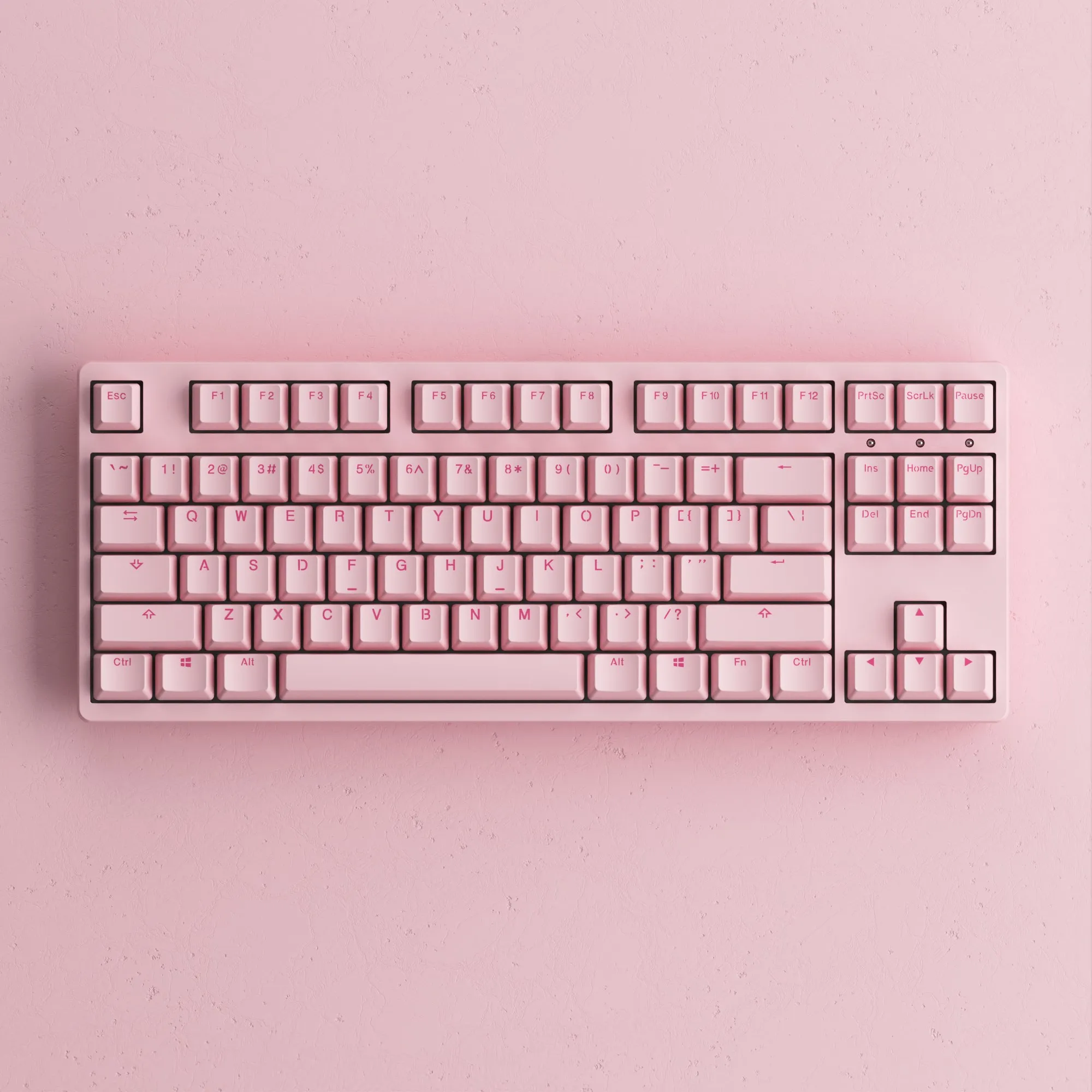 Teclado mecánico Akko Pink 3087 v2, USB tipo C con perfil OEM, teclas PBT de doble disparo