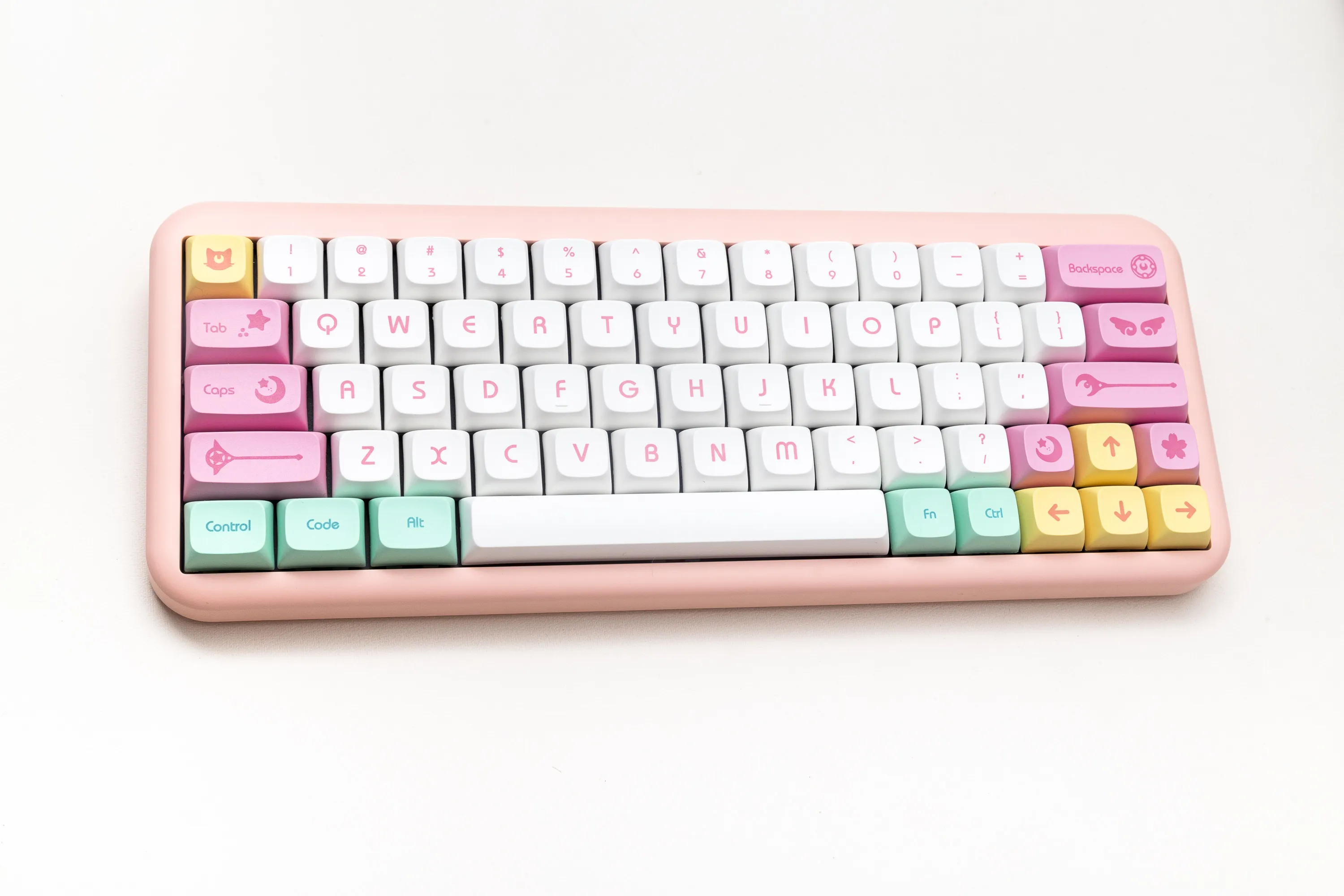 Teclas rosas para teclado mecánico MX Switch, teclas bonitas, perfil XDA, tinte PBT, sublimación, 143 teclas