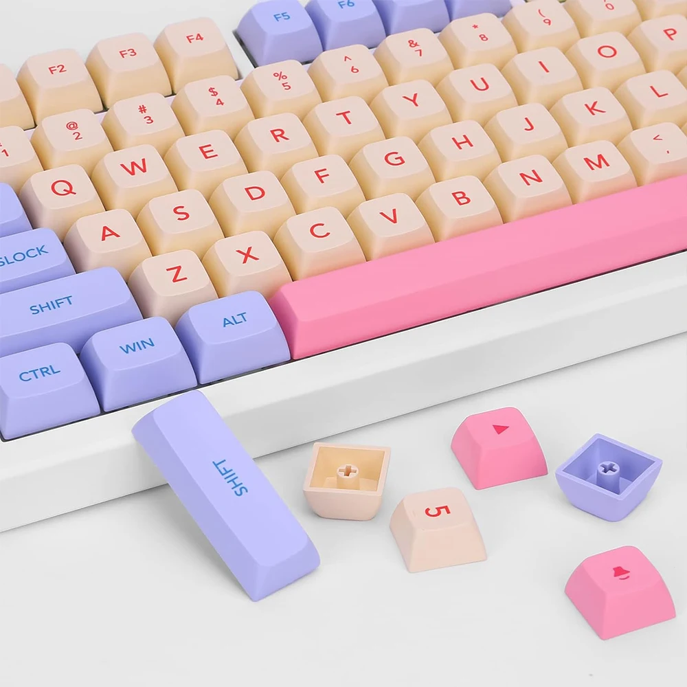 Teclas personalizadas de perfil XDA para teclado XDA, 132 teclas, Marshmallow, Dye-sublimación, bonitas, 61/64/87/96/104/108