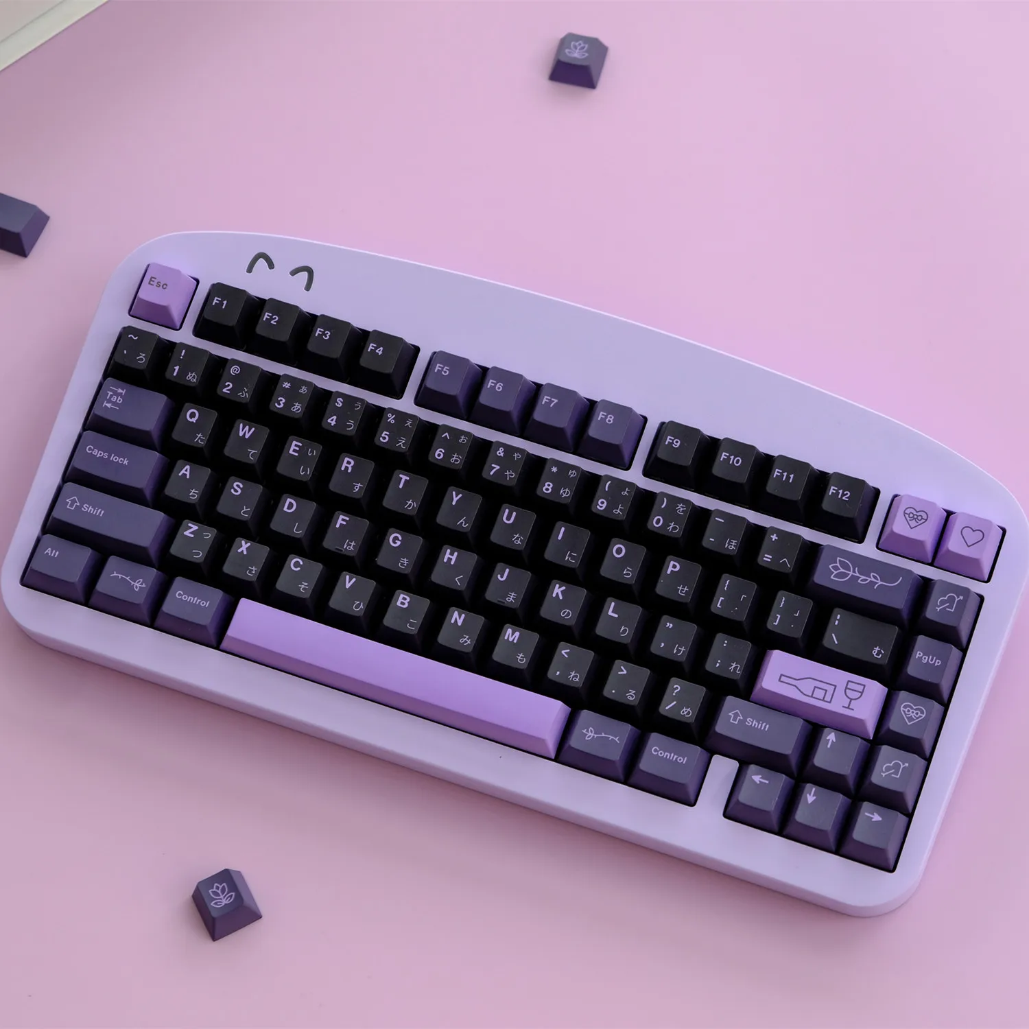 GMK+ Purple Cherry Custom Keycap Set
