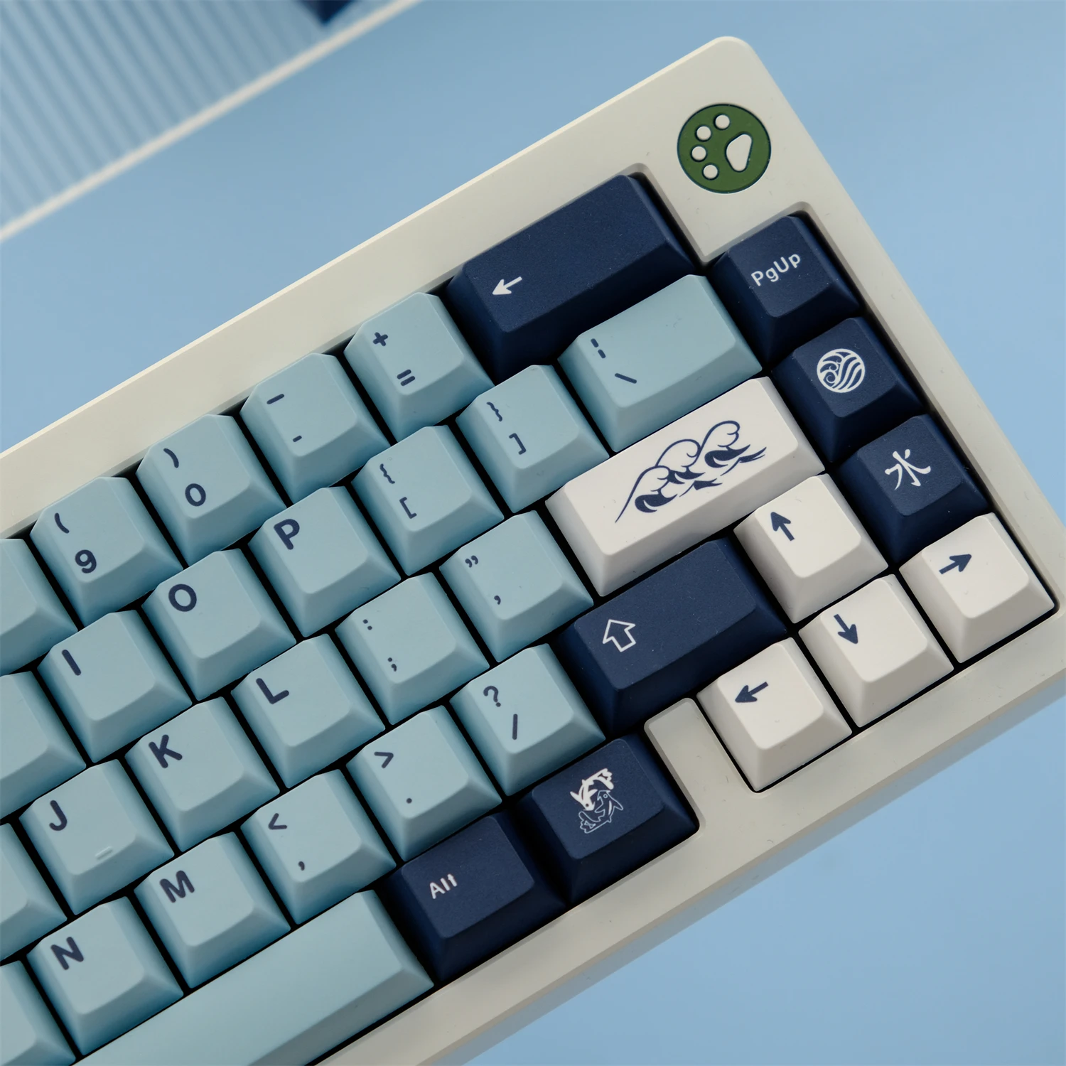 Juego de teclas GMK para Gaming, teclas de doble disparo, perfil de cereza, Mizu, PBT, interruptores Cherry Gateron MX, Teclado mecánico, 1 Juego, 129 teclas