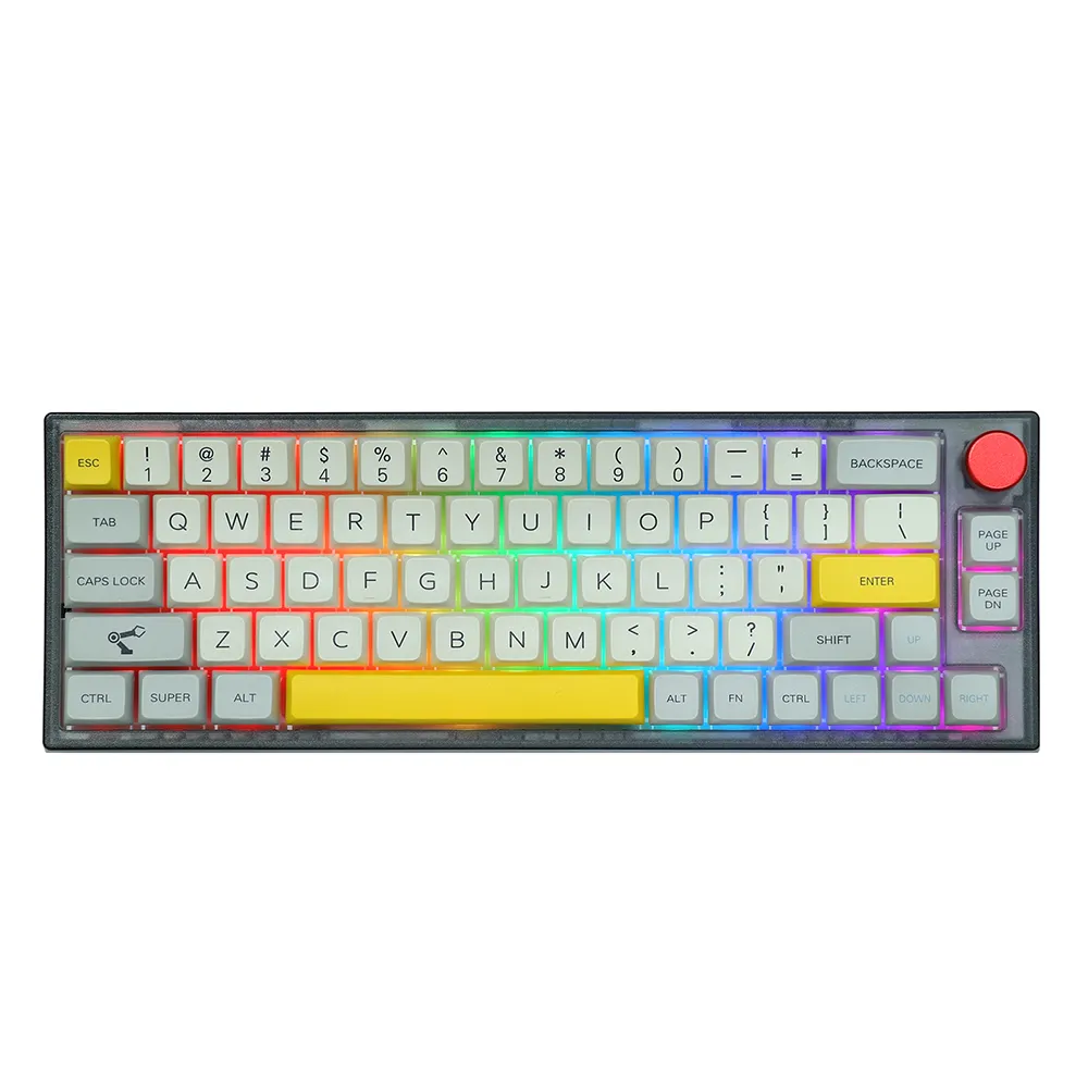 GMK+ Yellow Cute Full Mechanical Keyboard