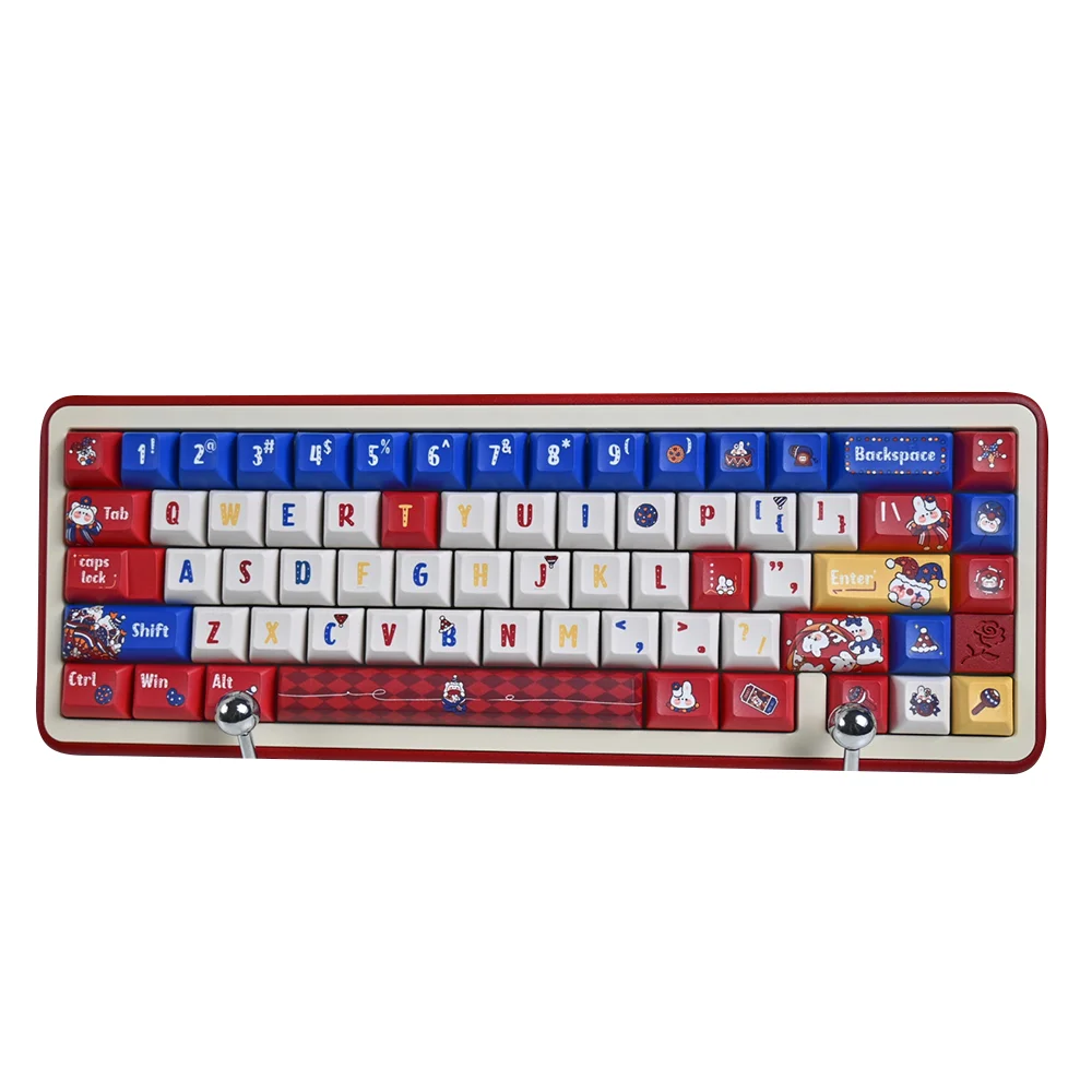 140 Keys KCA Profile Circus Troup PBT Keycap DYE Subbed Custom Design For Cherry MX Gateron 3.0 Switches Mechanical Keyboard